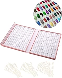 Anself Nail Display Chart, 216 Colors Nail Gel Polish Color Card with 240 Tips Review