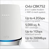 NETGEAR Orbi CBK752 Cable Modem Router Combo Mesh System — image 2