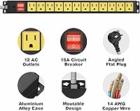 ANNQUAN 12 Outlet Power Strip with 15A Circuit Breaker — image 2