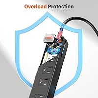 ZZJ Outdoor Power Strip Weatherproof Surge Protector with 10FT Extension Cord — image 5