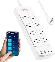 Yozisital 2 Prong Smart Plug Power Strip with 8 Outlets & 4 USB Ports — image 1