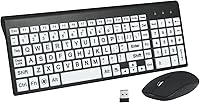Fonicer Large Print Wireless Keyboard and Mouse — image 1