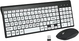 Fonicer Large Print Wireless Keyboard and Mouse
