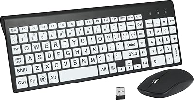 Fonicer Large Print Wireless Keyboard and Mouse