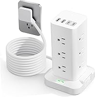 Thoolor Surge Protector Power Strip 6FT with 12 Outlets & 4 USB Ports — image 1