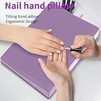 ZIZZON Manicure Hand Rest Cushion Pillow, Purple — image 6