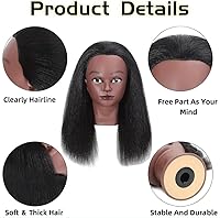 Czrleaty African Human Hair Mannequin Head 16 inch — image 6