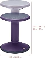 ECR4Kids SitWell Wobble Stool, Eggplant — image 3