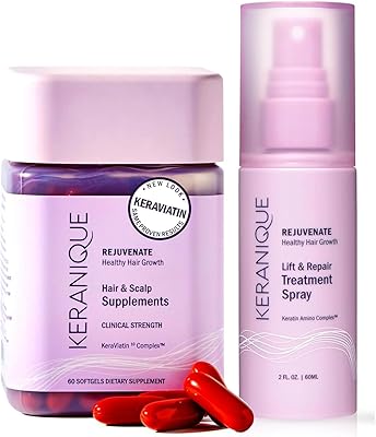 Keranique Hair Growth System with KeraViatin Vitamins and Lift & Repair Treatment Spray, 30 Day Supply