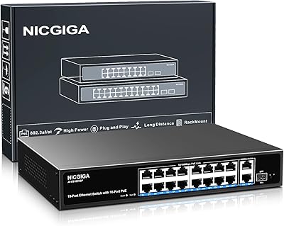 NICGIGA 16-Port PoE+ Switch 250W