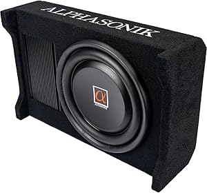 Alphasonik AS100A 10″ 1200W Active Shallow Mount Subwoofer Review