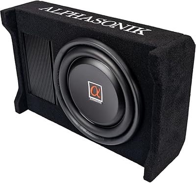 Alphasonik AS100A 10″ 1200W Active Shallow Mount Subwoofer