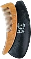 ZEUS Curved Sandalwood Beard Comb, 8 Inch — image 1