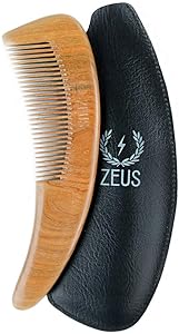 ZEUS Curved Sandalwood Beard Comb, 8 Inch Review