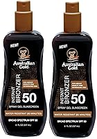 Australian Gold SPF 50 Spray Gel Sunscreen with Instant Bronzer 8oz (2-Pack) — image 1