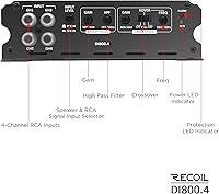Recoil DI800.4 4-Channel Car Audio Amplifier — image 6