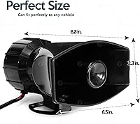 ZONETECH 80W Car Siren with PA Microphone System — image 4