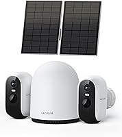 WUUK 2K Solar Security Cameras Wireless Outdoor 2-Cam Kit — image 1
