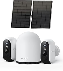 WUUK 2K Solar Security Cameras Wireless Outdoor 2-Cam Kit