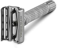 Vikings Blade Adjustable Double Edge Safety Razor – The Emperor Frosted Chrome — image 4