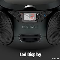 Craig CD6925 Portable Top-Loading Stereo CD Boombox — image 7