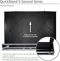 Elite Screens QuickStand QS150HD 150-inch Manual Pull Up Projector Screen — image 4