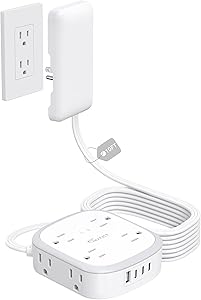 NUTICT NT-PS-NA02 10ft Flat Plug Power Strip
