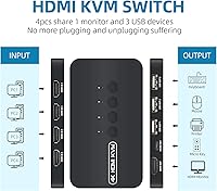 DGODRT 4-Port HDMI USB KVM Switch — image 2