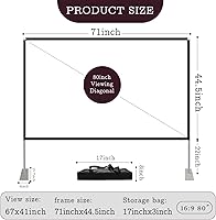 HOIN 80-inch Portable Projector Screen Stand — image 5