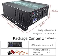 WZRELB 1500W 24V Pure Sine Wave Inverter — image 6