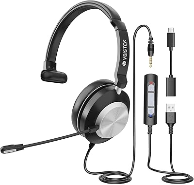 Voistek 881F35UC USB Headset with Microphone