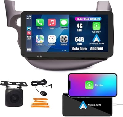 Kunfine CarPlay Android Auto Navigation Stereo 10.33″ for Honda Fit 2009-2013