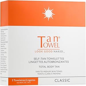 Tan Towel Full Body Classic 5 Pack, 0.5 FL OZ Each