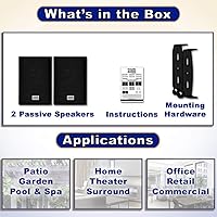 Acoustic Audio by Goldwood AA351B 2-Way High Performance Indoor Outdoor Speakers — image 5