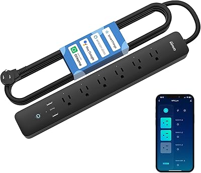 GHome Smart Plug Power Strip with 6 Outlets & 3 USB Ports