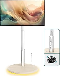 LLDEPLL Floor Mobile TV Stand with Power Outlet Review