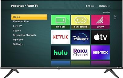 Hisense 32-Inch H4 Series Roku Smart TV (2021 Model)