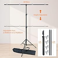 LINCO Lincostore Zenith Portable T-Shape Background Backdrop Stand Kit 5x6.7ft — image 4