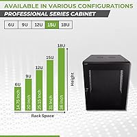 NavePoint 15U Deluxe IT Wallmount Cabinet Enclosure — image 3