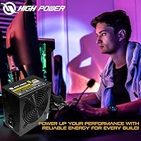 High Power 600W Power Supply, 80 Plus Gold Certified — image 3