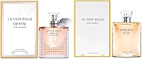 La Vida Bella & Crystal Perfume Set for Women, 3.4 Fl Oz Each — image 1