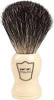 Parker 100% Black Badger Bristle Shaving Brush with White Handle — image 2