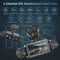 WHFNRU W6 4-Channel Dash Cam 360° View — image 5