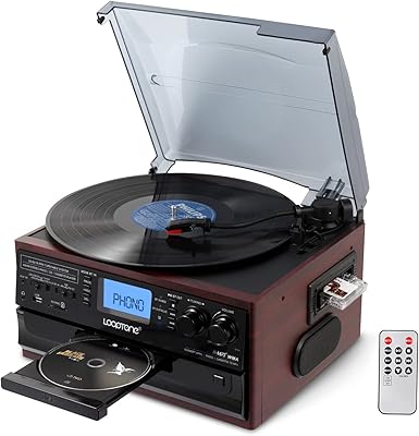 LoopTone TR-19PCD 10-in-1 Bluetooth Turntable