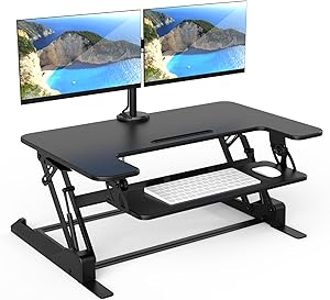 Mount-It! MI-7934 Standing Desk Converter Dual Monitor Mount 36″