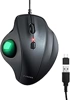 SANWA Wired Ergonomic Trackball Mouse — image 1