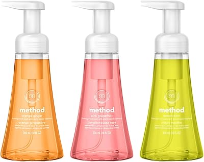 Method Foam Hand Soap Variety Pack, 10 oz (Lemon Mint, Pink Grapefruit, Orange Ginger)