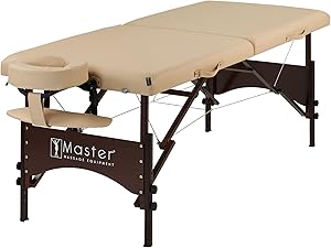 Master Massage 28″ Argo Portable Massage Table in Cream with Walnut Legs Review