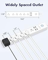 AUOPLUS 2 Pack Power Strip Surge Protector with USB — image 7