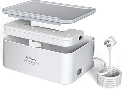 Redagod Power Strip with Cable Management Box HU-XI-30